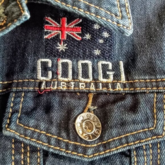 Coogi Australia Embroidered Blue Denim Jean Jacket - Picture 3 of 10